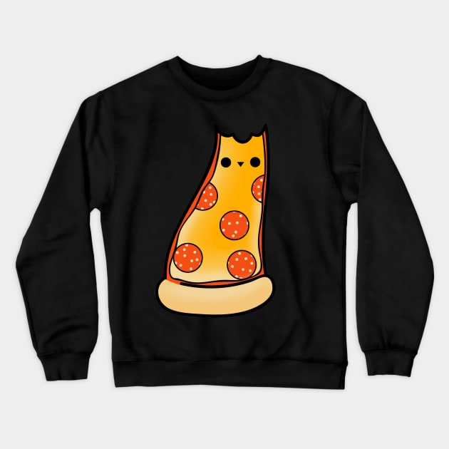 Purrpurroni and Cheese - Pizza Cat Crewneck Sweatshirt by calidrawsthings